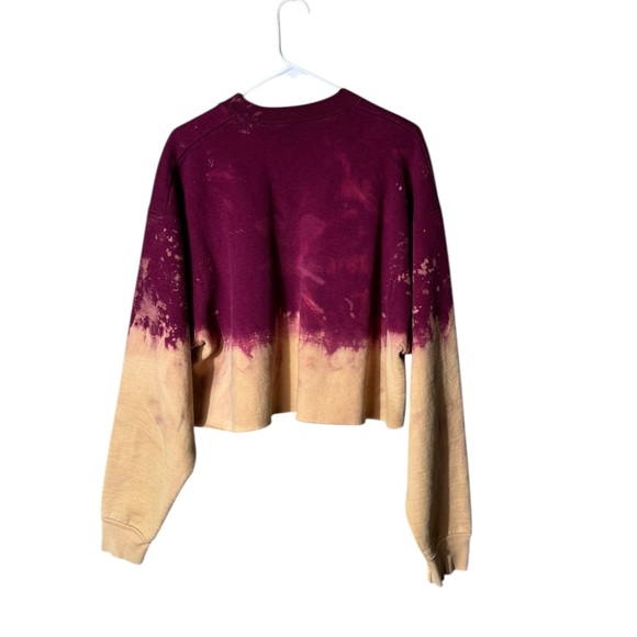 Vintage Y2K Indiana‎ Cropped Sweatshirt Size XL Tie Dye Upscaled Bohemian Rare - Picture 4 of 5